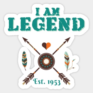 I Am Legend Est. 1953 Man's T-Shirt Sticker